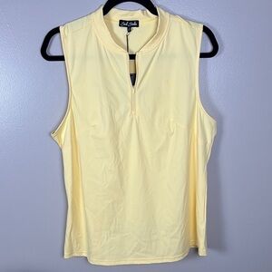 NWT Bad Birdie Women’s Yellow Sleeveless Tank Top | Pale Banana XL